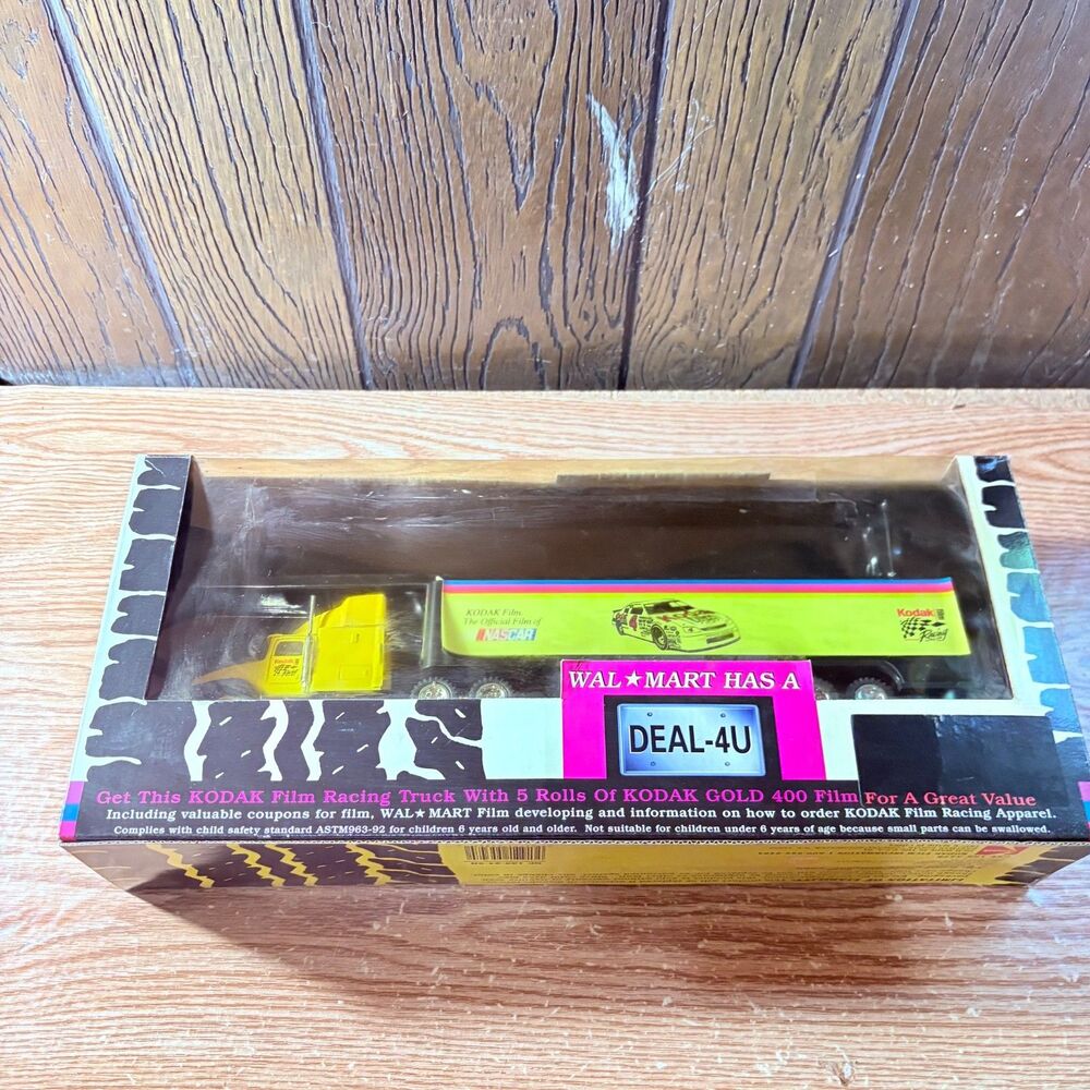 Kodak Film Nascar Racing Yellow Truck Toy In Box Sterling Marlin Walmart